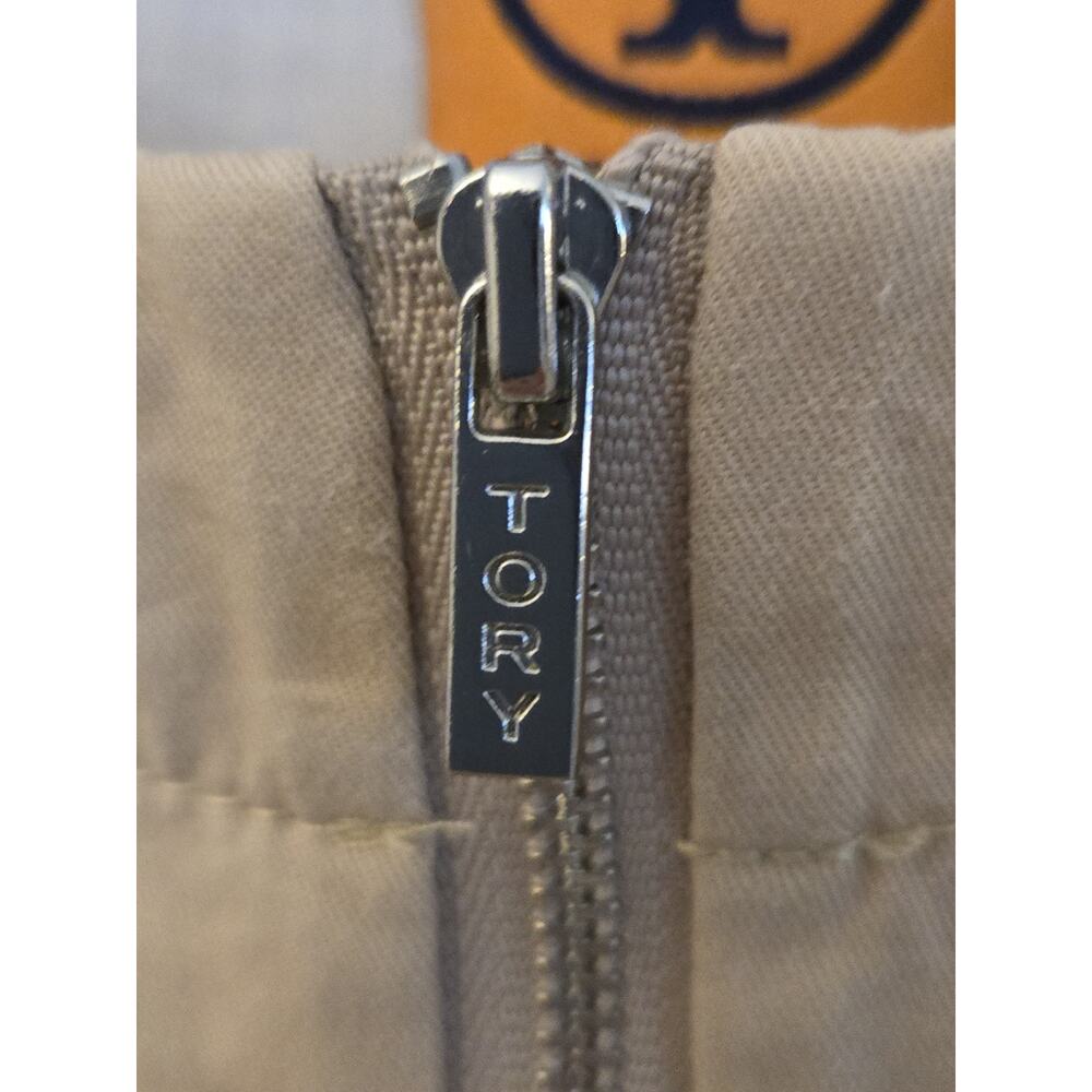 Tory Burch Sheath Dress Womens 8 Linen/Cotton Blend Silver Buckle Zippers. - Picture 4 of 10